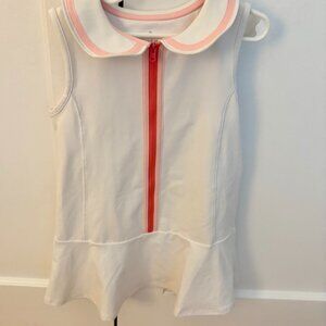 Classic Prep Girls White Tennis Dress Size 8